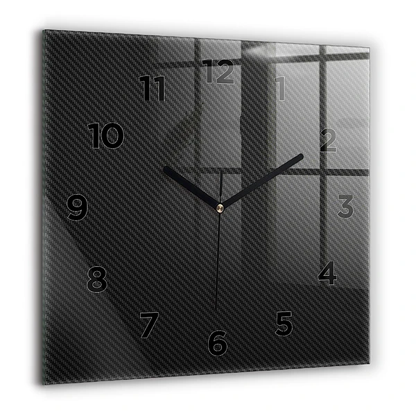 Wanduhr modern quadratisch Dunkles Abstraktes