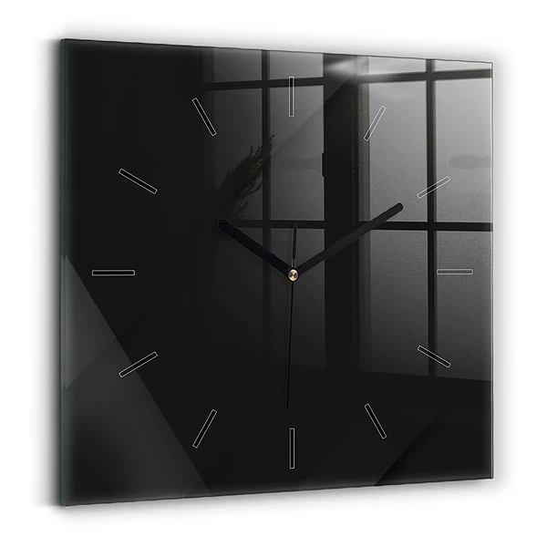 Wanduhr modern quadratisch Dunkles Wandmuster