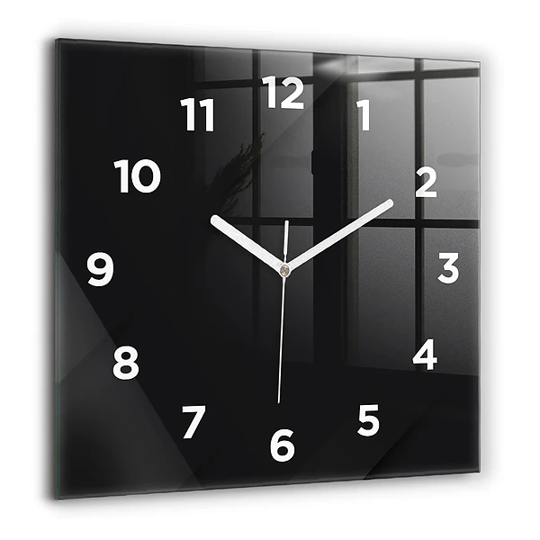 Wanduhr modern quadratisch Dunkles Wandmuster