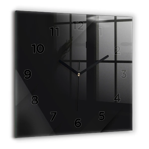 Wanduhr modern quadratisch Dunkles Wandmuster