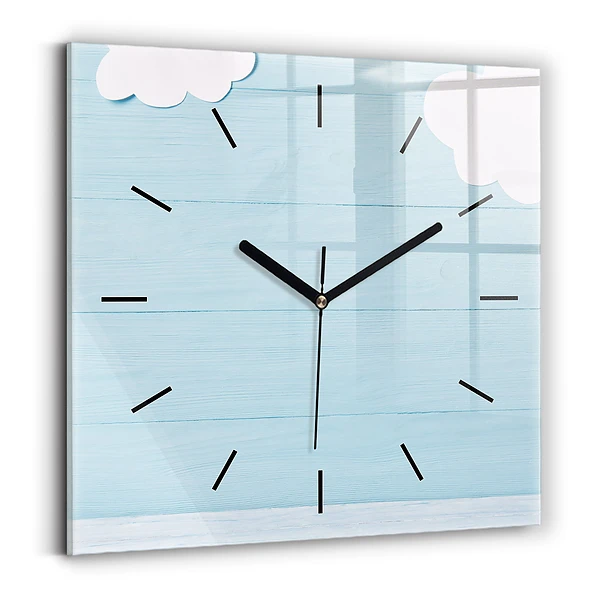 Wanduhr quadratisch mit motiv Kindertafel