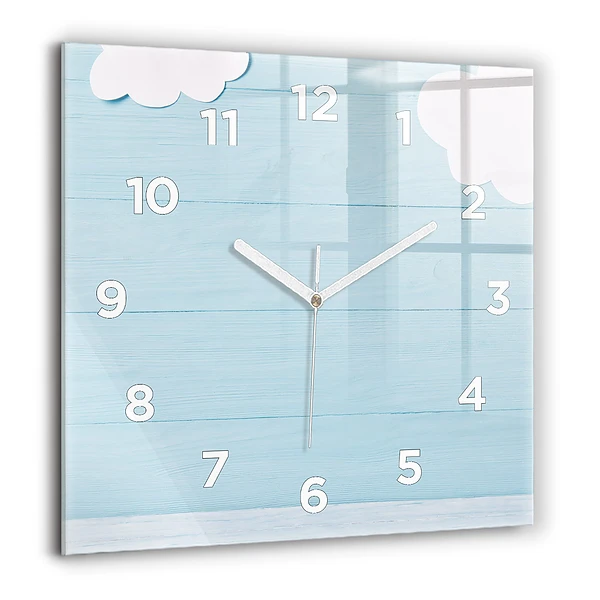 Wanduhr quadratisch mit motiv Kindertafel