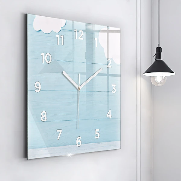 Wanduhr quadratisch mit motiv Kindertafel