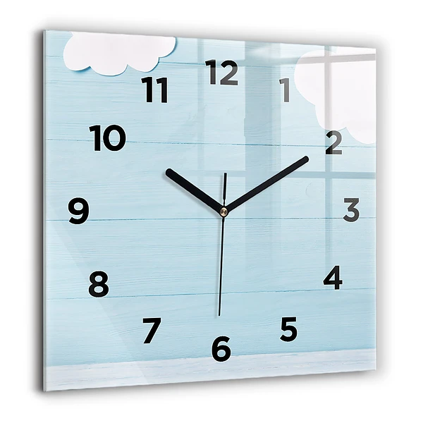Wanduhr quadratisch mit motiv Kindertafel