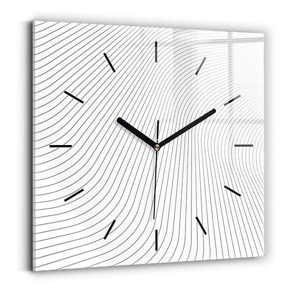 Wanduhr quadratisch mit motiv Linien abstrakt