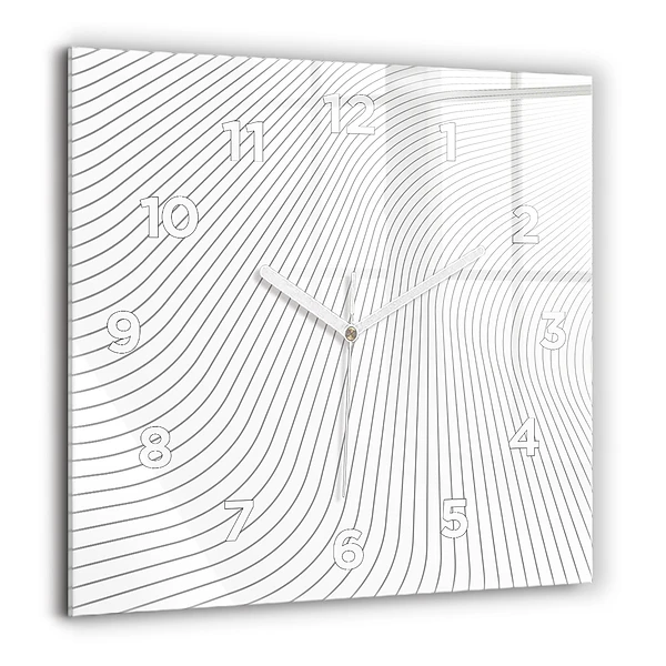 Wanduhr quadratisch mit motiv Linien abstrakt