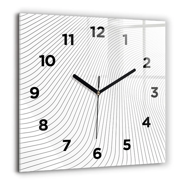 Wanduhr quadratisch mit motiv Linien abstrakt