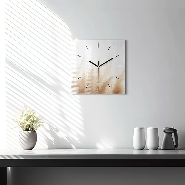 Wanduhr quadratisch mit motiv Maserung abstrakt