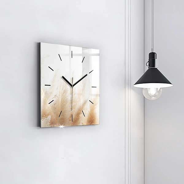 Wanduhr quadratisch mit motiv Maserung abstrakt
