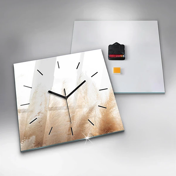 Wanduhr quadratisch mit motiv Maserung abstrakt