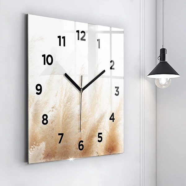 Wanduhr quadratisch mit motiv Maserung abstrakt