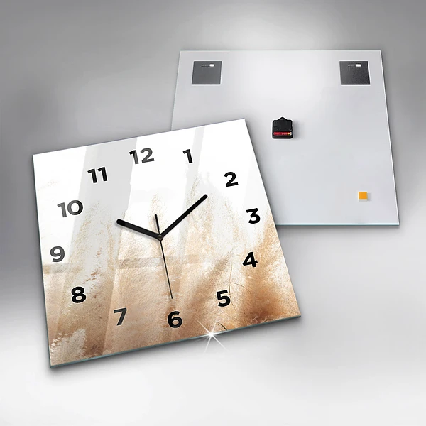 Wanduhr quadratisch mit motiv Maserung abstrakt