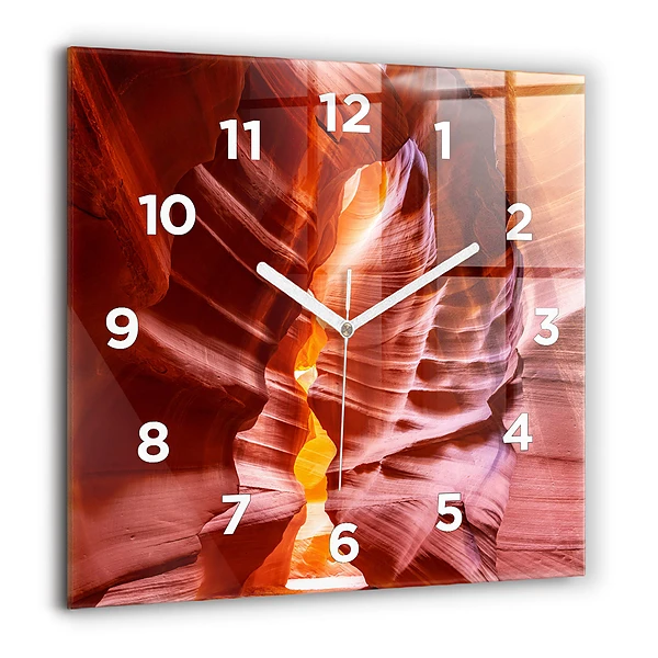 Wanduhr quadratisch Sand-Schlucht