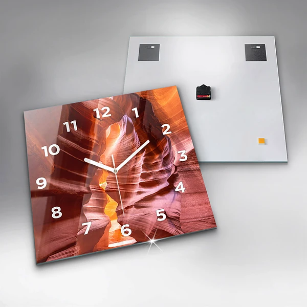 Wanduhr quadratisch Sand-Schlucht