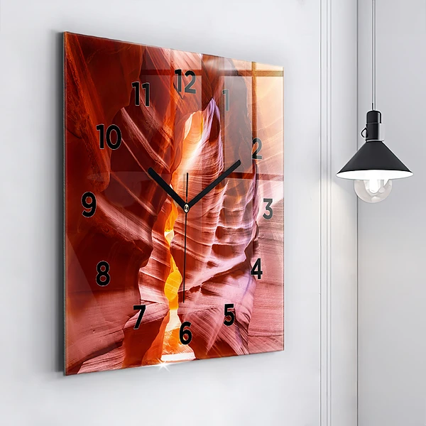 Wanduhr quadratisch Sand-Schlucht