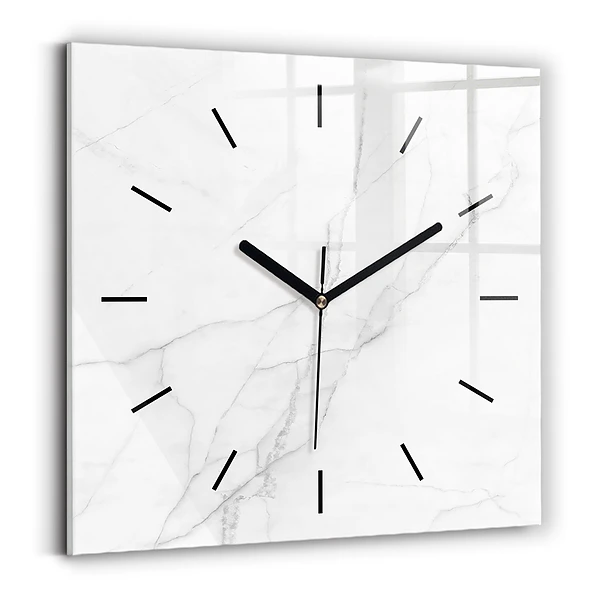 Wanduhr quadratisch Dekorativer Marmor