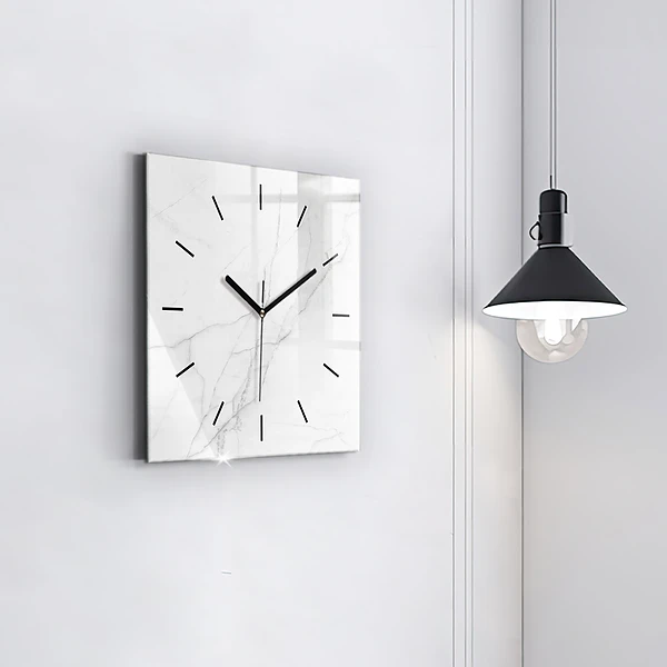 Wanduhr quadratisch Dekorativer Marmor