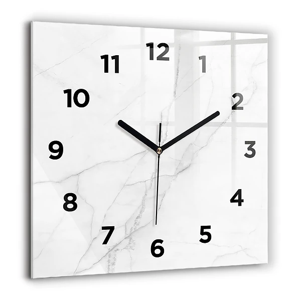 Wanduhr quadratisch Dekorativer Marmor