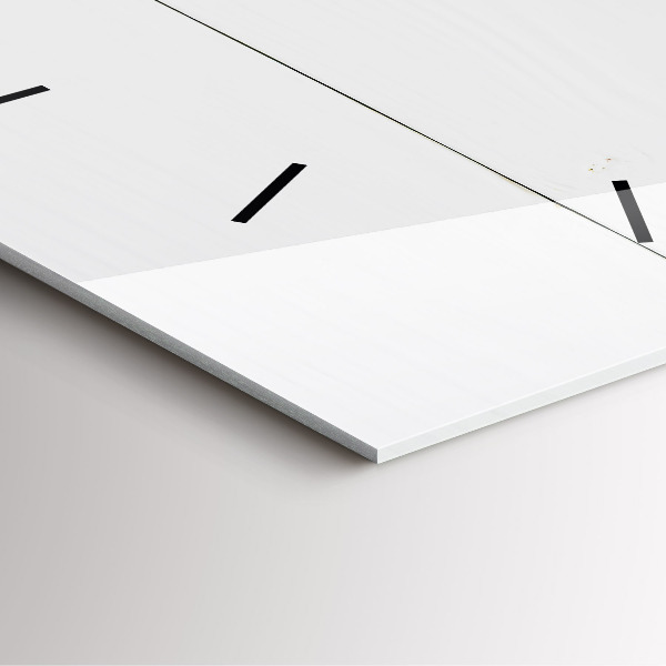 Wanduhr quadratisch Inschrift eines Hauses