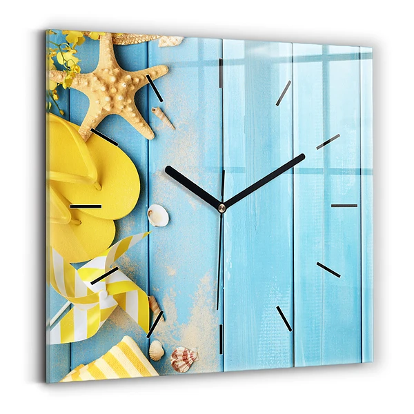 Wanduhr quadratisch Strand-Accessoires