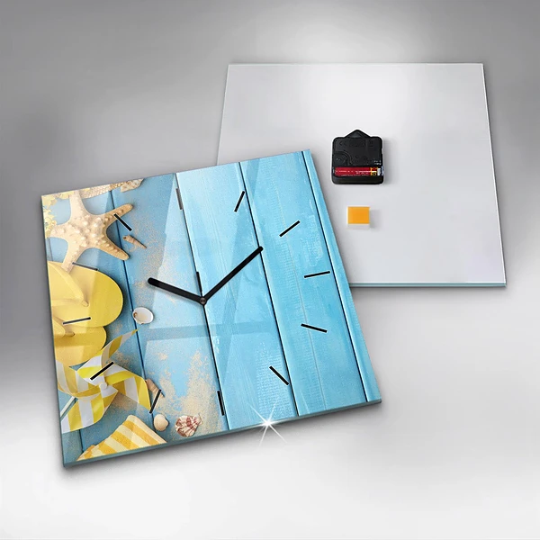 Wanduhr quadratisch Strand-Accessoires