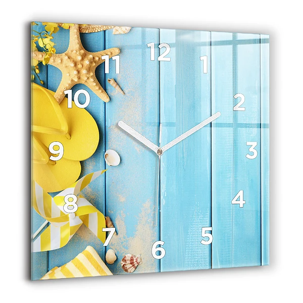 Wanduhr quadratisch Strand-Accessoires