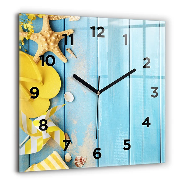 Wanduhr quadratisch Strand-Accessoires