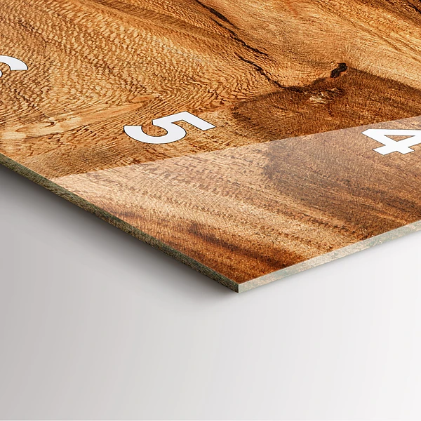 Wanduhr quadratisch mit motiv Holztextur
