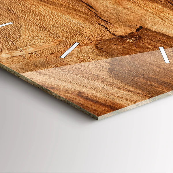 Wanduhr quadratisch mit motiv Holztextur