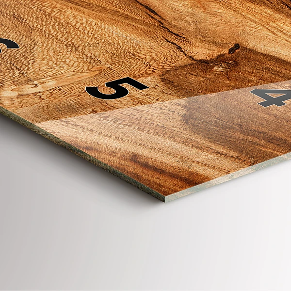 Wanduhr quadratisch mit motiv Holztextur