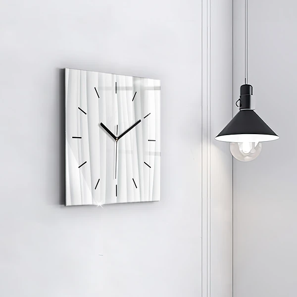 Wanduhr quadratisch mit motiv Textur der Wellen