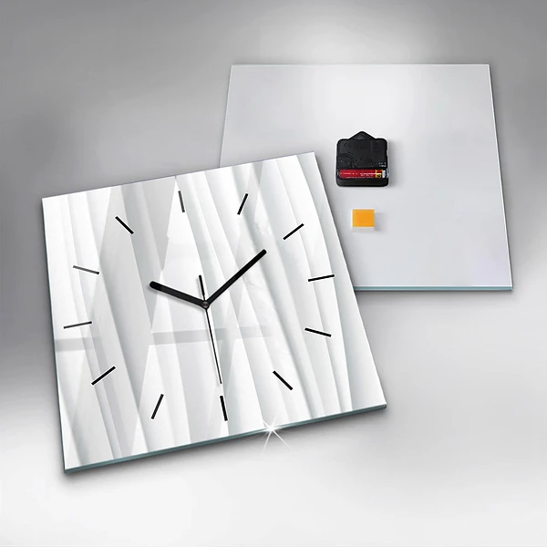 Wanduhr quadratisch mit motiv Textur der Wellen