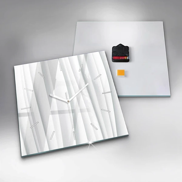 Wanduhr quadratisch mit motiv Textur der Wellen