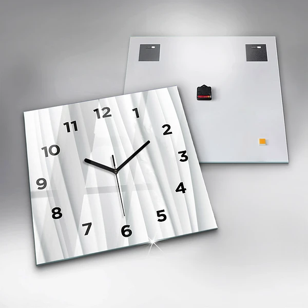 Wanduhr quadratisch mit motiv Textur der Wellen