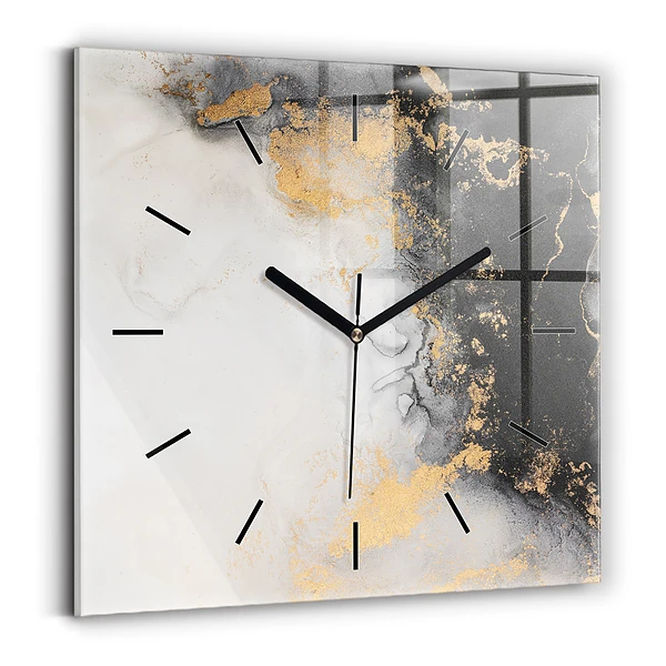Wanduhr quadratisch mit motiv Kunstvoller Marmor