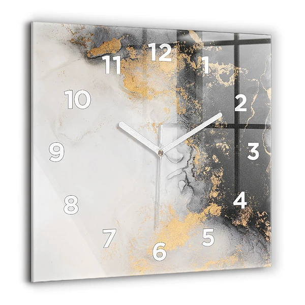 Wanduhr quadratisch mit motiv Kunstvoller Marmor