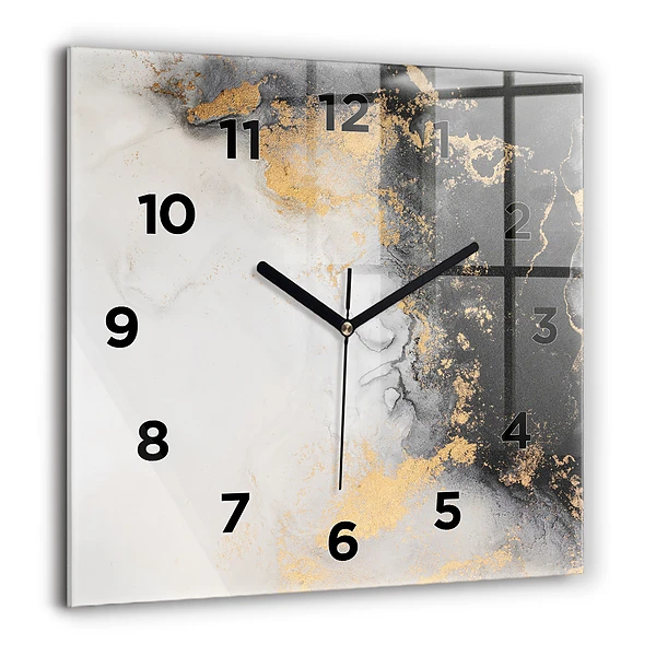 Wanduhr quadratisch mit motiv Kunstvoller Marmor