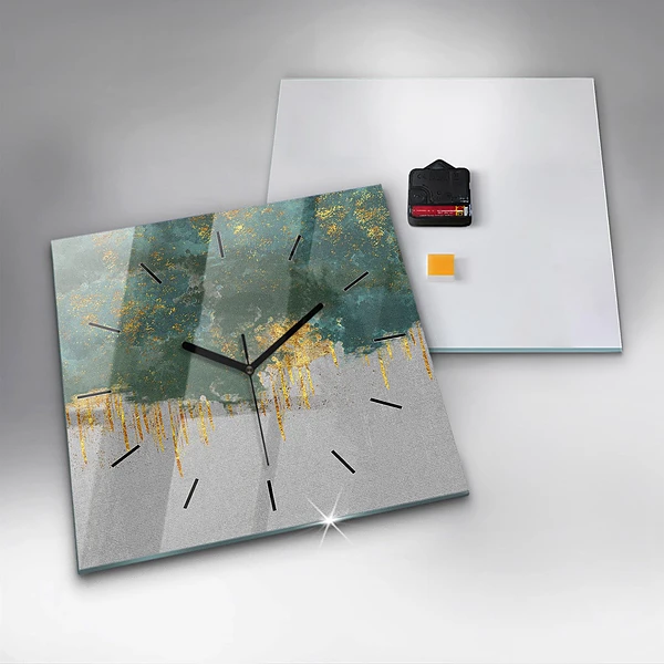 Wanduhr modern quadratisch Dekoratives Muster