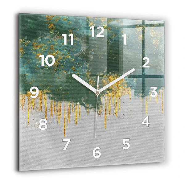 Wanduhr modern quadratisch Dekoratives Muster