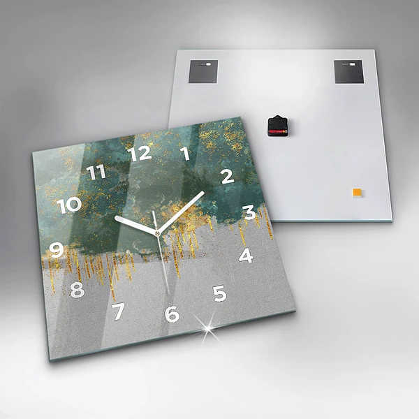 Wanduhr modern quadratisch Dekoratives Muster