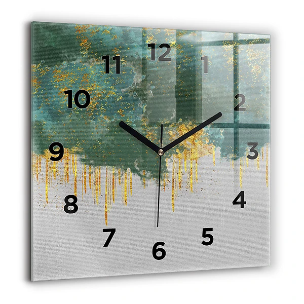 Wanduhr modern quadratisch Dekoratives Muster