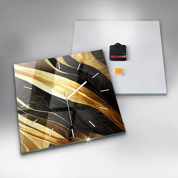 Wanduhr quadratisch mit motiv Elegante Abstraktion