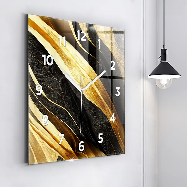 Wanduhr quadratisch mit motiv Elegante Abstraktion