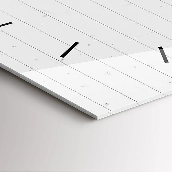 Wanduhr quadratisch mit motiv Holzplatten-Muster