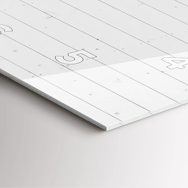 Wanduhr quadratisch mit motiv Holzplatten-Muster