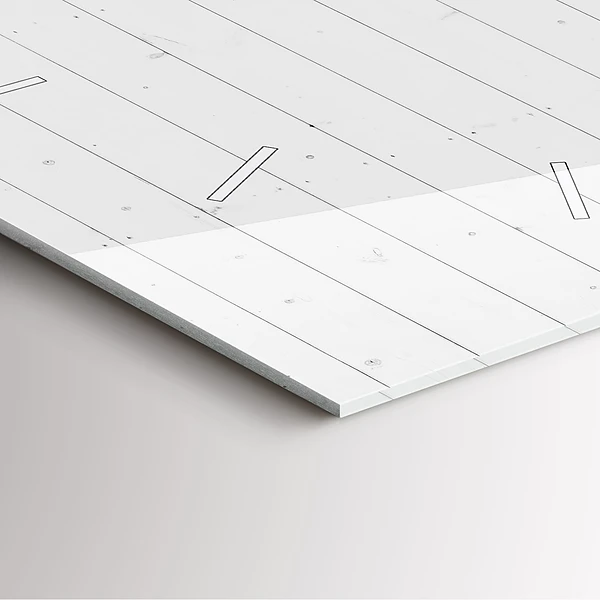 Wanduhr quadratisch mit motiv Holzplatten-Muster