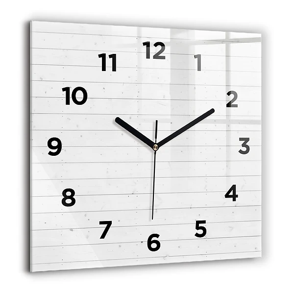 Wanduhr quadratisch mit motiv Holzplatten-Muster