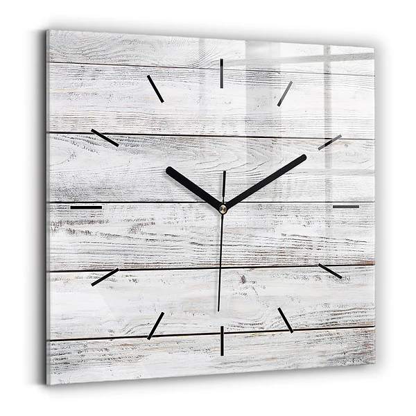 Wanduhr modern quadratisch Bemalte Bretter