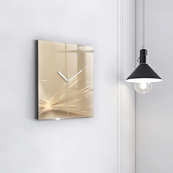 Wanduhr quadratisch mit motiv Abstraktes Licht