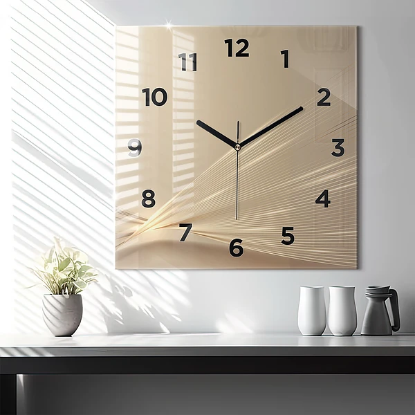 Wanduhr quadratisch mit motiv Abstraktes Licht